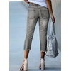image:imageSidefeel Womens High Waisted Straight Leg Jeans Capri Denim PantsGray