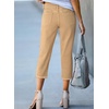 image:imageSidefeel Womens High Waisted Straight Leg Jeans Capri Denim PantsKhaki