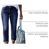 image:imageSidefeel Womens High Waisted Straight Leg Jeans Capri Denim PantsMedium Blue