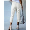image:imageSidefeel Womens High Waisted Straight Leg Jeans Capri Denim PantsWhite