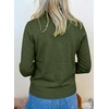 image:imageSidefeel Womens Mock Neck Ruffle Pullover Sweaters  Contrast Frill Edge Jumper Tops Long Sleeve Standard Length Soft Knit Regular Fit Versatile Layering TopVineyard Green