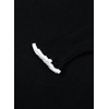 image:imageSidefeel Womens Mock Neck Ruffle Pullover Sweaters  Contrast Frill Edge Jumper Tops Long Sleeve Standard Length Soft Knit Regular Fit Versatile Layering TopBlack