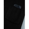image:imageSidefeel Womens Open Front Chevron Cardigan Sweaters  Soft Chunky Knit Long Sleeve Colorblock Cardigans Oversized Sweater Coat with Pockets 2026 Fall Outfits Casual Daily WearSolid Black