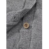 image:imageSidefeel Womens Oversized Fuzzy Cardigan Sweaters  Long Sleeve Scalloped Front Placket with V Neck Patch Pockets Tunic Length Button Down Front Soft and CozyGray