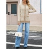 image:imageSidefeel Womens Plaid Cardigan Sweaters  Button Down Long Sleeve Functional Pockets Soft and Warm Checkered Pattern Tunic Length Fall and WinterApricot
