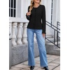 image:imageSidefeel Womens Ruffle Cropped Cardigan Sweaters  Button Down Open Front Classic Crewneck Frill Trim Relaxed Fit Soft Cozy Cardigans Versatile Knit Sweater Fall OutfitsBlack