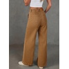 image:imageSidefeel Womens Wide Leg Jeans Baggy High Waisted Stretchy Trendy Front Seam Drawstring Denim Sweatpants with Slant PocketsBrown