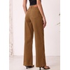 image:imageSidefeel Womens Wide Leg Jeans Baggy High Waisted Stretchy Trendy Front Seam Drawstring Denim Sweatpants with Slant PocketsBrown