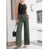 image:imageSidefeel Womens Wide Leg Jeans High Waisted Baggy Denim Pants  Soft Stretchy Jeans Full Length Large Practical Pockets Casual Relaxed Fit High Rise All Season Versatile PantsGreen