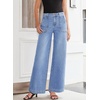 image:imageSidefeel Womens Wide Leg Jeans High Waisted Baggy Denim Pants  Soft Stretchy Jeans Full Length Large Practical Pockets Casual Relaxed Fit High Rise All Season Versatile PantsIceland Blue