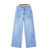 image:imageSidefeel Womens Wide Leg Jeans High Waisted Baggy Denim Pants  Soft Stretchy Jeans Full Length Large Practical Pockets Casual Relaxed Fit High Rise All Season Versatile PantsIceland Blue