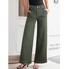 image:imageSidefeel Womens Wide Leg Jeans High Waisted Baggy Denim Pants  Soft Stretchy Jeans Full Length Large Practical Pockets Casual Relaxed Fit High Rise All Season Versatile PantsGreen