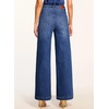 image:imageSidefeel Womens Wide Leg Jeans High Waisted Baggy Denim Pants  Soft Stretchy Jeans Full Length Large Practical Pockets Casual Relaxed Fit High Rise All Season Versatile PantsDark Blue