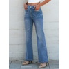 image:imageSidefeel Womens Wide Leg Jeans High Waisted Denim Pants  Double Button WaistbandTummy ControlFront Patch PocketsFull LengthHigh RiseStretchy FabricCasaul Daily WearDark Blue