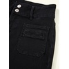 image:imageSidefeel Womens Wide Leg Jeans High Waisted Denim Pants  Double Button WaistbandTummy ControlFront Patch PocketsFull LengthHigh RiseStretchy FabricCasaul Daily WearDeep Black