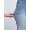 image:imageSidefeel Womens Wide Leg Jeans High Waisted Denim Pants  Double Button WaistbandTummy ControlFront Patch PocketsFull LengthHigh RiseStretchy FabricCasaul Daily WearIceland Blue