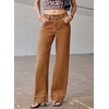 image:imageSidefeel Womens Wide Leg Jeans High Waisted Stretchy Baggy Denim PantsBrown