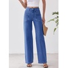 image:imageSidefeel Womens Wide Leg Jeans High Waisted Stretchy Baggy Trendy Denim PantsBlue