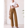 image:imageSidefeel Womens Wide Leg Jeans High Waisted Stretchy Baggy Trendy Denim PantsBrown