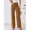 image:imageSidefeel Womens Wide Leg Jeans High Waisted Stretchy Baggy Trendy Denim PantsBrown