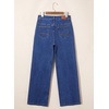 image:imageSidefeel Womens Wide Leg Jeans High Waisted Stretchy Baggy Trendy Denim PantsDark Blue