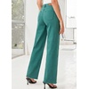 image:imageSidefeel Womens Wide Leg Jeans High Waisted Stretchy Denim Pants  Raw Hem Zimbaplatinum Side Seam Full Length Baggy Jeans Boyfriend Fit Trendy Fashion ClothingLake Green