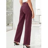 image:imageSidefeel Womens Wide Leg Jeans High Waisted Stretchy Denim Pants  Raw Hem Zimbaplatinum Side Seam Full Length Baggy Jeans Boyfriend Fit Trendy Fashion ClothingBurgundy