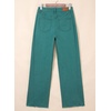 image:imageSidefeel Womens Wide Leg Jeans High Waisted Stretchy Denim Pants  Raw Hem Zimbaplatinum Side Seam Full Length Baggy Jeans Boyfriend Fit Trendy Fashion ClothingLake Green