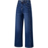 image:imageSidefeel Womens Wide Leg Jeans High Waisted Stretchy Denim Pants  Soft Cozy Denim Cute Patchwork Details Full Length Basic 5 Pockets Relaxed Fit Trendy Jeans for Daily Office Street WearBluing
