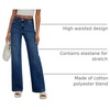 image:imageSidefeel Womens Wide Leg Jeans High Waisted Stretchy Denim Pants  Soft Cozy Denim Cute Patchwork Details Full Length Basic 5 Pockets Relaxed Fit Trendy Jeans for Daily Office Street WearBluing
