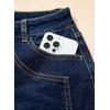 image:imageSidefeel Womens Wide Leg Jeans High Waisted Stretchy Denim Pants  Soft Cozy Denim Cute Patchwork Details Full Length Basic 5 Pockets Relaxed Fit Trendy Jeans for Daily Office Street WearDark Blue