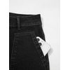 image:imageSidefeel Womens Wide Leg Jeans High Waisted Stretchy Straight Leg Trendy Loose Ankle Denim Pants with Patch PocketsBlack