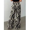 image:imageSidefeel Womens Wide Leg Palazzo Pants Lightweight Breathable High Waisted Flowy Printed Pants with PocketsBlack