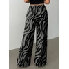 image:imageSidefeel Womens Wide Leg Palazzo Pants Lightweight Breathable High Waisted Flowy Printed Pants with PocketsGray