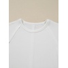 image:imageWomens Ribbed Long Sleeve Shirt Crewneck Fitted Raglan Tops  Soft Stretchy Knit Fabric Raw Edges Slim Casual Style for Layering Teacher shirts Fall Winter Outfits for Going Out WorkWhite