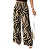image:imageSidefeel Womens Wide Leg Palazzo Pants Lightweight Breathable High Waisted Flowy Printed Pants with PocketsKhaki