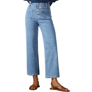 image:imageSidefeel Womens Wide Leg Jeans High Waisted Jeans  Stretchy Denim Pants Loose School Trendy Clothes Casual Work Outfits Teacher Outfits Straight LegMist Blue