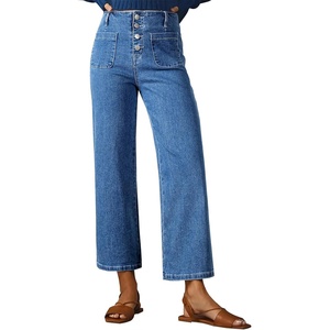 image:imageSidefeel Womens Wide Leg Jeans High Waisted Jeans  Stretchy Denim Pants Loose School Trendy Clothes Casual Work Outfits Teacher Outfits Straight LegRoyal Blue