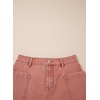 image:imageSidefeel Womens Cargo Pocket Straight Denim Skirt  Above Knee Length CasualPatch PocketsHigh WaistedStretch DenimCasual WearMineral Red