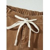 image:imageSidefeel Womens MidLow Rise Y2K Boyfriend Baggy Jeans  Elastic Drawtring Waistband Comfy Stretch Denim Pants Full Length Wide Leg Cargo Style with 6 Pockets Casual Street WearBrown