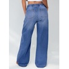 image:imageSidefeel Womens MidLow Rise Y2K Boyfriend Baggy Jeans  Elastic Drawtring Waistband Comfy Stretch Denim Pants Full Length Wide Leg Cargo Style with 6 Pockets Casual Street WearBlue