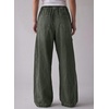 image:imageSidefeel Womens MidLow Rise Y2K Boyfriend Baggy Jeans  Elastic Drawtring Waistband Comfy Stretch Denim Pants Full Length Wide Leg Cargo Style with 6 Pockets Casual Street WearGreen