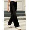 image:imageSidefeel Womens Baggy Jeans High Waisted Stretchy Wide Leg Jeans Color Block Patchwork Barrel Loose Denim PantsBlack
