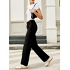 image:imageSidefeel Womens Baggy Jeans High Waisted Stretchy Wide Leg Jeans Color Block Patchwork Barrel Loose Denim PantsBlack