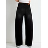 image:imageSidefeel Womens Baggy Jeans High Waisted Stretchy Wide Leg Jeans Color Block Patchwork Barrel Loose Denim PantsBlack
