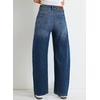 image:imageSidefeel Womens Baggy Jeans High Waisted Stretchy Wide Leg Jeans Color Block Patchwork Barrel Loose Denim PantsBlue