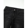 image:imageSidefeel Womens High Waisted Bootcut Jeans Stretch Denim Pants  Flare Jeans with PocketsSlim FitSoft Stretch FabricCasualRetroKnee Panel SeamAll Season WearBlack