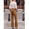 image:imageSidefeel Womens High Waisted Bootcut Jeans Stretch Denim Pants  Flare Jeans with PocketsSlim FitSoft Stretch FabricCasualRetroKnee Panel SeamAll Season WearBrown