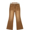 image:imageSidefeel Womens High Waisted Bootcut Jeans Stretch Denim Pants  Flare Jeans with PocketsSlim FitSoft Stretch FabricCasualRetroKnee Panel SeamAll Season WearBrown