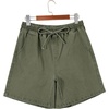image:imageSidefeel Womens High Waisted Drawstring Summer Jean Shorts  Adjustable Elastic Waist Pull On Practical Side Seam Pockets Baggy Relaxed Fit Stretchy Denim ShortsGreen
